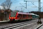 RBSH 648 458/958 verlsst hier Schleswig Richtung Kiel. 10.12.11