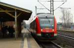RBSH 15910 in Form von 648 352/852 hier bei der Abfahrt in Schleswig fotografiert. 12.12.11