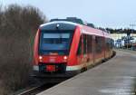 648 463/963 der RBSH fhrt am 10.12.11 als RB 72912 in den Endbahnhof Husum ein.