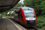 Ein Lint der SHB steht am 18.6.11 als SHB nach Hohenwestedt im Bhf. Neumnster bereit zur Abfahrt.