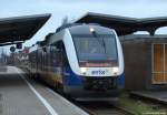 648 473/973 steht am 28.12.11 als ERX (RB) nach Hannover Hbf. im Bhf. Soltau bereit zur Abfahrt.