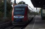 VT 2.77 der nordbahn fhrt am 8.10.11 in den Bhf. Neumnster ein. Gru zurck!