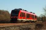 648 346/846 fhrt am 14.2.12 als RB nach Kiel Hbf. bei Kiel-Sd durch die Landschaft.