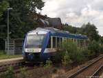 VT 303 der NOB steht am 13.8.11 als NOB nach Itzehoe im Bhf. Burg (Dithmarschen). Gru zurck !