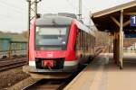 648 349/849  Schwarzenbek  hier beim Halt in Schleswig. 20.2.12