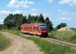 648 450/950 fhrt am 28.5.12 als RB nach Lbeck Hbf. bei Wahlstorf durch die Landschaft.