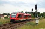 648 456/956 fhrt am 19.6.12 als RB nach Kiel Hbf. in den Bhf. Eutin ein.