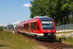 648 003/503 & 648 001/501 dieseln am 22.6.12 als RB nach Kiel Hbf. durch den Kieler Stadtteil Hassee.