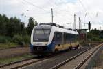 VT 529 (648 199/699) der NWB fhrt am 14.7.12 als NWB nach Hildesheim Hbf. in den Bhf. Elze (Han) ein.