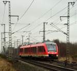 RBSH 648 349/849  Schwarzenbek  beim  abbiegen  Richtung Husum. Jbek 01.02.1013