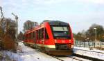 648 451/951 fuhr am 15.12.12 als RB nach Kiel Hbf. aus dem Bf. Gettorf ab.