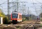 648 452/952 nach Husum hat gerade Einfahrt in Jbek whrend 648 353/853 schon das Weite gesucht hat. Jbek 10.10.2013
