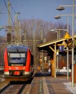 DB RBSH Lint 41, 0648 454/954 nach Husum, Schleswig Bhf, 24.01.2014