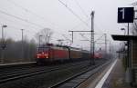 DBS/RSC EG 3109 rollt hier gemütlich via Gleis 3 wegen dem abgestellten Lint mit dem 44707 durch Schleswig. 06.04.2014