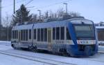 Abfahrt !! 12:08 h in Schleswig, Zeit fr den VT 306 (648 366/866) als NOB 80633 sich auf den Weg nach Kiel zu machen. Schleswig 12.2.10
