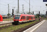 br-0648-alstom-lhb-coradia-lint-41/865680/648-206-mit-rb23-nach-limburg 648 206 mit RB23 nach Limburg am 29.06.2024 in Koblenz Hbf