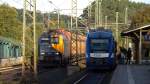 EG 3109 der DBS/RSC/GC und VT 302 der NOB trafen sich am 25.9.2010 in Schleswig.