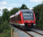 Kurz vor dem Bhf. Pln ist am 24.7.10 648 337/837 als RB nach Lbeck Hbf. unterwegs.