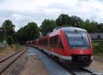 Als RE nach Lneburg fahren am 24.7.10 648 333-2/833-1; 648 343-1/843-0 und 648 331-6/831-5 aus dem Plner Bhf. ab.