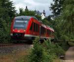 648 331/831 poltert am 24.7.10 als RB nach Kiel Hbf. bei Pln durch die Landschaft.