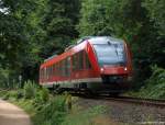 648 331/831 fhrt am 14.7.10 als RB nach Lbeck Hbf. kurz vor Pln durch die schne Landschaft.