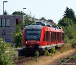 648 353-0/853-9 fhrt am 21.7.10 als RB nach Kiel Hbf. in den Bhf. Preetz ein.