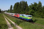 DAS 15.000 BILD zeigt 111 074 und 111 067 mit dem  IC Knigssee  auf dem Weg nach Berchtesgaden.