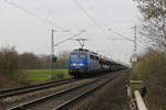 140 007 mit einem Autozug am 28. Mrz 2019 bei Bremen-Mahndorf.