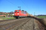 151 129-4 mit einem Containerzug am 27.