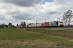 189 914 und 151 060 mit dem  Ekol -Zug am 6.