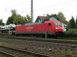 152 063-4 auf dem Ausweichgleis des Bahnhof von Prien am Chiemsee am 14.