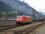 185 110-4 beim rangieren im Bahnhof von Erstfeld am 20.