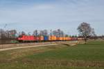 185 357-1 mit einem Containerzug aus Salzburg am 6.