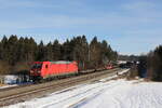 185 202 mit einem Stahlzug auf dem Weg nach Mnchen am 27.