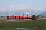 185 065 mit der  bergabe  aus Traunstein kommend am 4.