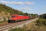 185 239 und 187 110 mit einem leeren Autozug aus Ingolstadt kommend am 9.