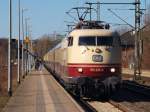 103 235-8 verlsst hier gerade mit dem IC 2417 Hanseat Schleswig Richtung Kln. Gru an den Tf !! 06.03.2011