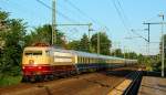 Schleswig proudly presents: 103 113-7 frisch aus Dessau mit dem Lr 2420 aus Neumnster auf dem Weg nach Flensburg von woaus es am Montag wieder Richtung Kln geht. 25.05.2012