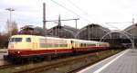 103 184-8 stand am 28.11.09 mit dem TEE im Lbecker Hauptbahnhof.