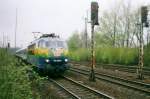 Am 20 Juli 2000 treft 103 220 mit INterRegio nach Aachen in Viersen ein.