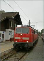 Die 111 die  Erste  in Zirl (Mnchen - Garmisch - Innsbruck) am 18.09.2011
