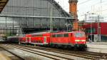 111 143-4 fuhr am 5.7.13 mit dem RE nach Oldenburg (Oldb) aus dem Bremer Hbf. ab.