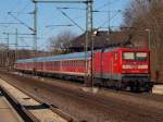 112 146-6 schob am 6.3.11 den SH Express Richtung Flensburg.