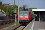 112 124-3 mit dem RE2 (RE 37385) nach Knigs Wusterhausen in Rathenow. 06.05.2011