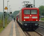 112 175-5 hatte am 4.9.11 Regionalbahn Dienst zwischen Flensburg und Neumnster. 