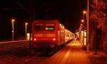 112 181-3 als Schublok eines SHE nach Flensburg. Schleswig 25.01.2012