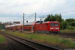 112 177-1 verlsst am 19.6.12 mit dem RE nach Hamburg Hbf. die Landeshauptstadt Kiel in Richtung Sden.