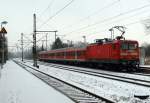 Die RB nach Neumnster verkehrte heute mal andersrum....diesmal mit Schub statt mit Zuglok 112 150. Schleswig 23.12.12
