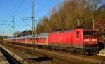 RBSH 112 168-0 als Schublok eines SH Express nach Flensburg. Schleswig 02.02.2013