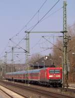 112 177-1 mit dem SHE nach Flensburg. Schleswig 09.04.2013